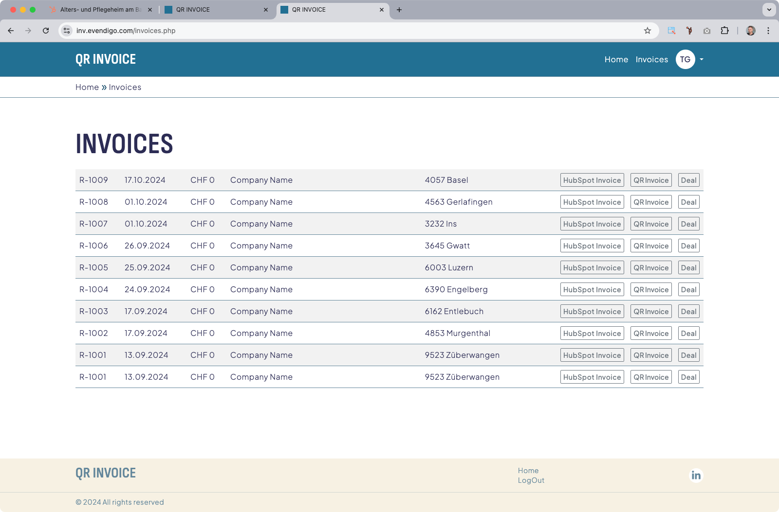 Invoices Overview